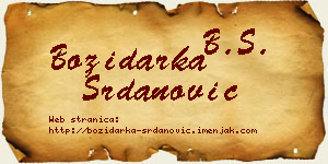 Božidarka Srdanović vizit kartica